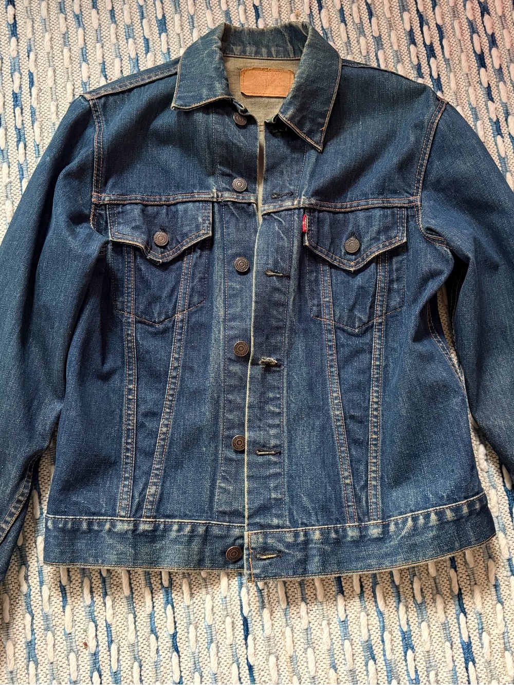 Vintage 60s 70s Levi’s Big E Type 3 III Trucker Denim Jacket USA Dark Wash Rare